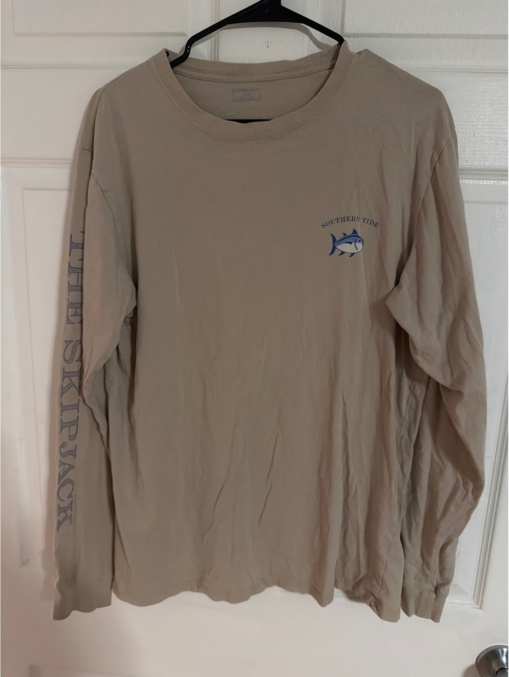 Southern Tide The Skipjack Long Sleeve T-Shirt in Beige